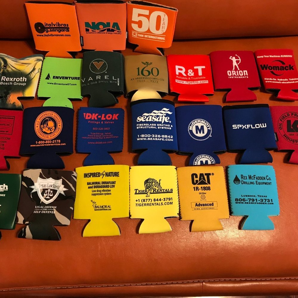 NWOT A Bundle of 23 Multicolor Can/Beer Koozies